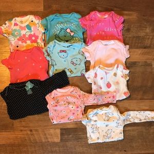HUGE LOT 34 pieces NB to 3m baby girl clothes